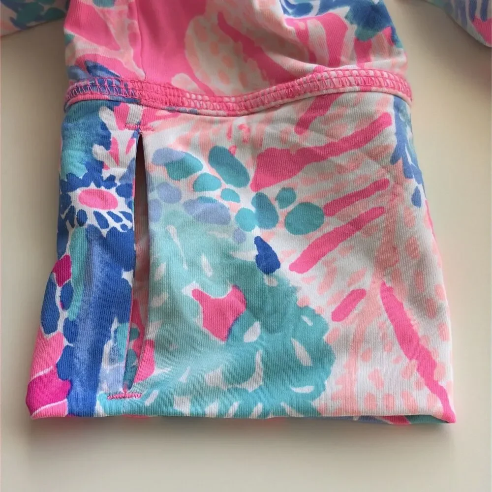 Lilly Pulitzer Convertible Rash Guard Top Mini Dress Sz XL Coverup Aquadesiac